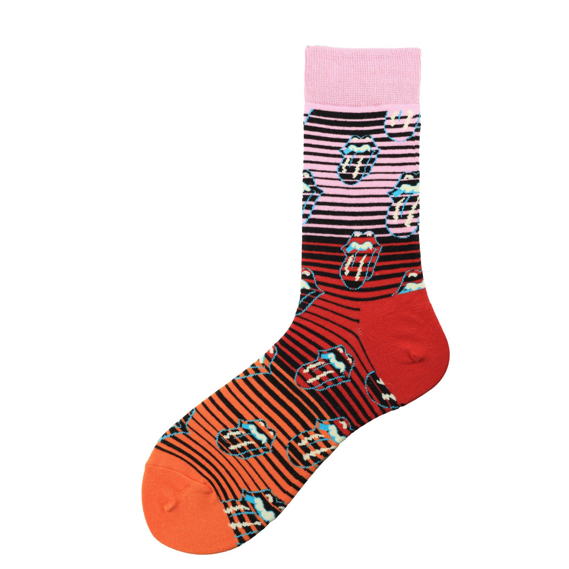 2020 Spring Colorful Socks Hot Lips Series Tide Men In Tube Socks